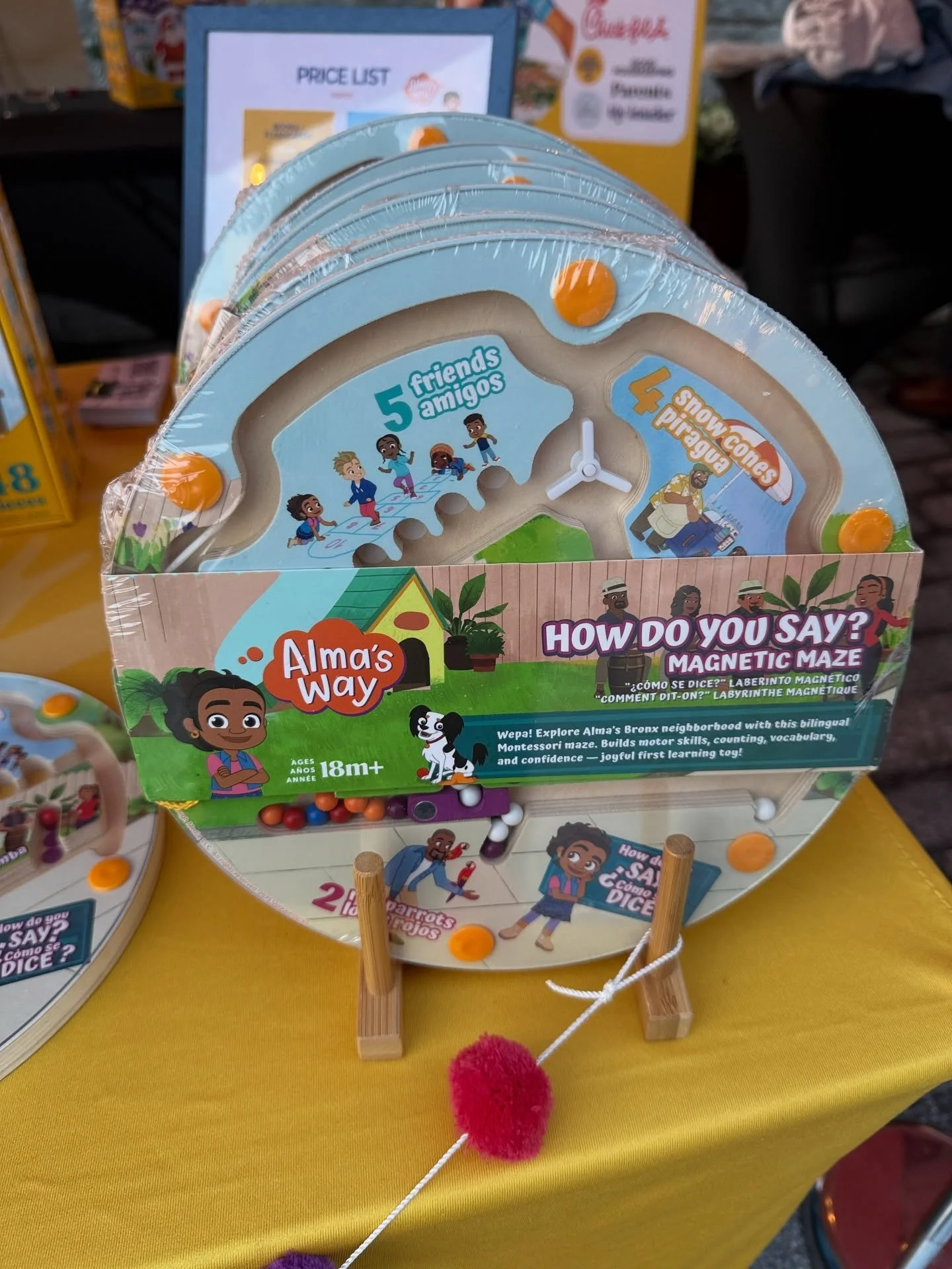 ✨ We&rsquo;re here at The Wharf Holiday Mini Market &mdash; and we&rsquo;re debuting the very first toy in our new Alma&rsquo;s Way&trade; line! 🎉

Tonight feels magical &mdash; twinkle lights, waterfront views, joyful kids, and Upbounders&reg; out 