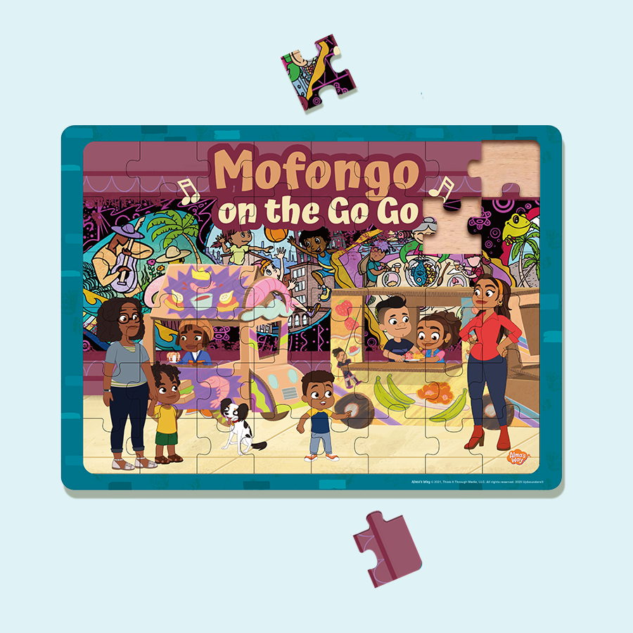 Alma’s Way™ Mofongo on the Go Go 48 PC Wooden Puzzle in Storage Tray