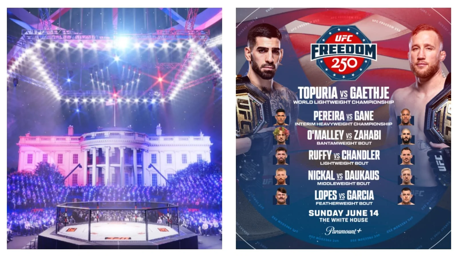 MMA news: Ilia Topuria vs Justin Gaethje, Alex Pereira vs Cyril Gane headline UFC Freedom 250