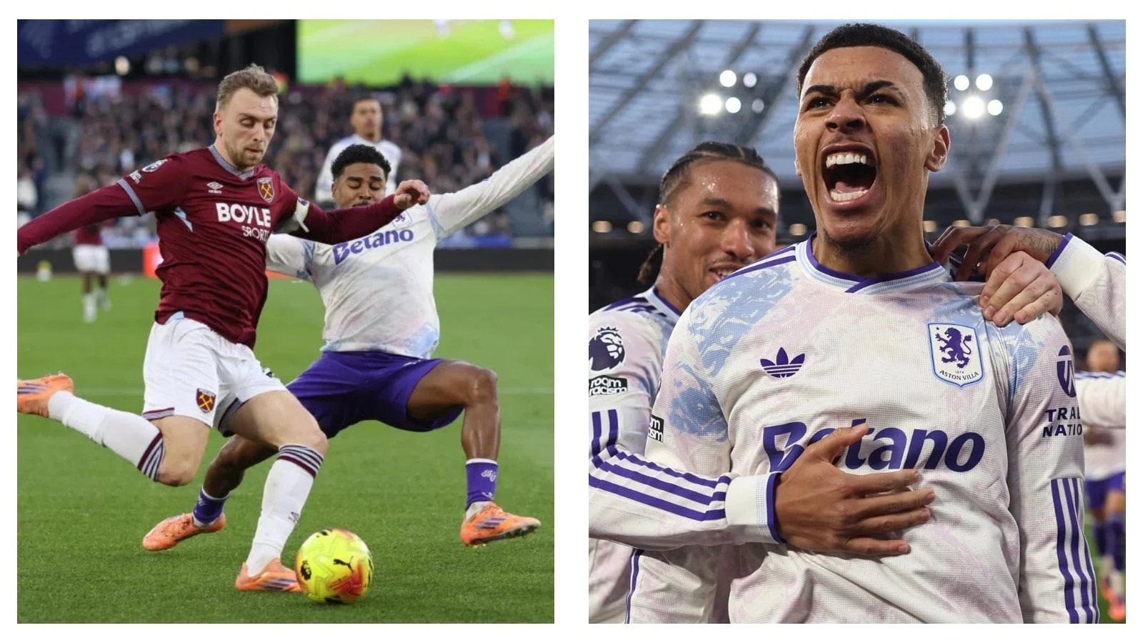 Premier League news: Aston Villa fight back in five-goal thriller to beat West Ham 3-2