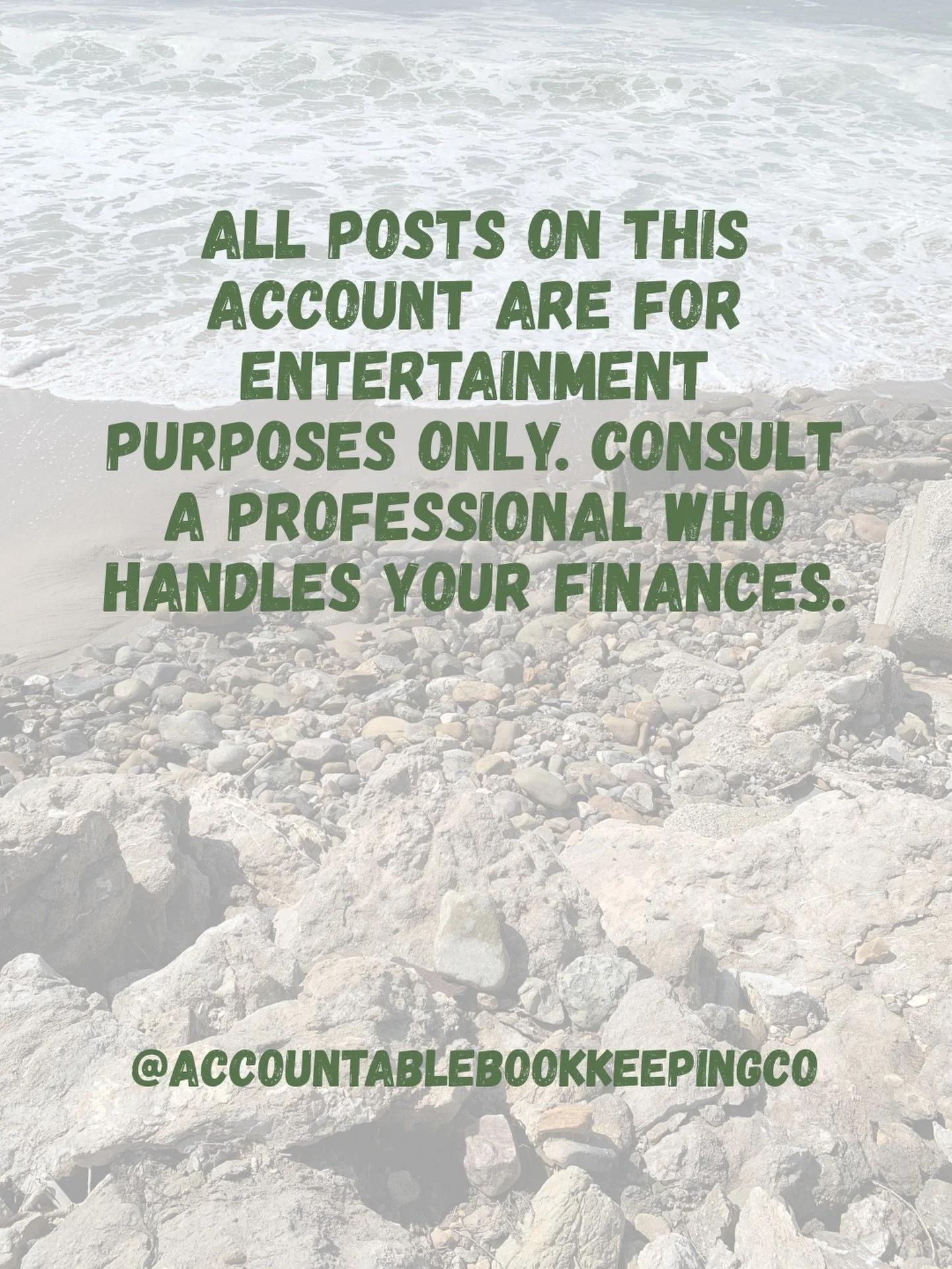 Just a reminder that everything posted on this account is for entertainment purposes only. Always consult a professional who handles your finances. 

If you need help with your finances, click the link in the bio to book a discovery call.
