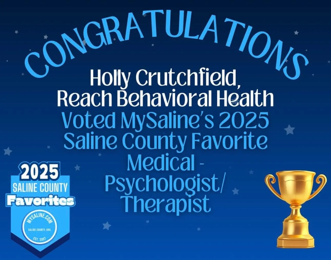 We Have a Winner! Holly Crutchfield is voted Saline County’s Favorite Mental Health Therapist