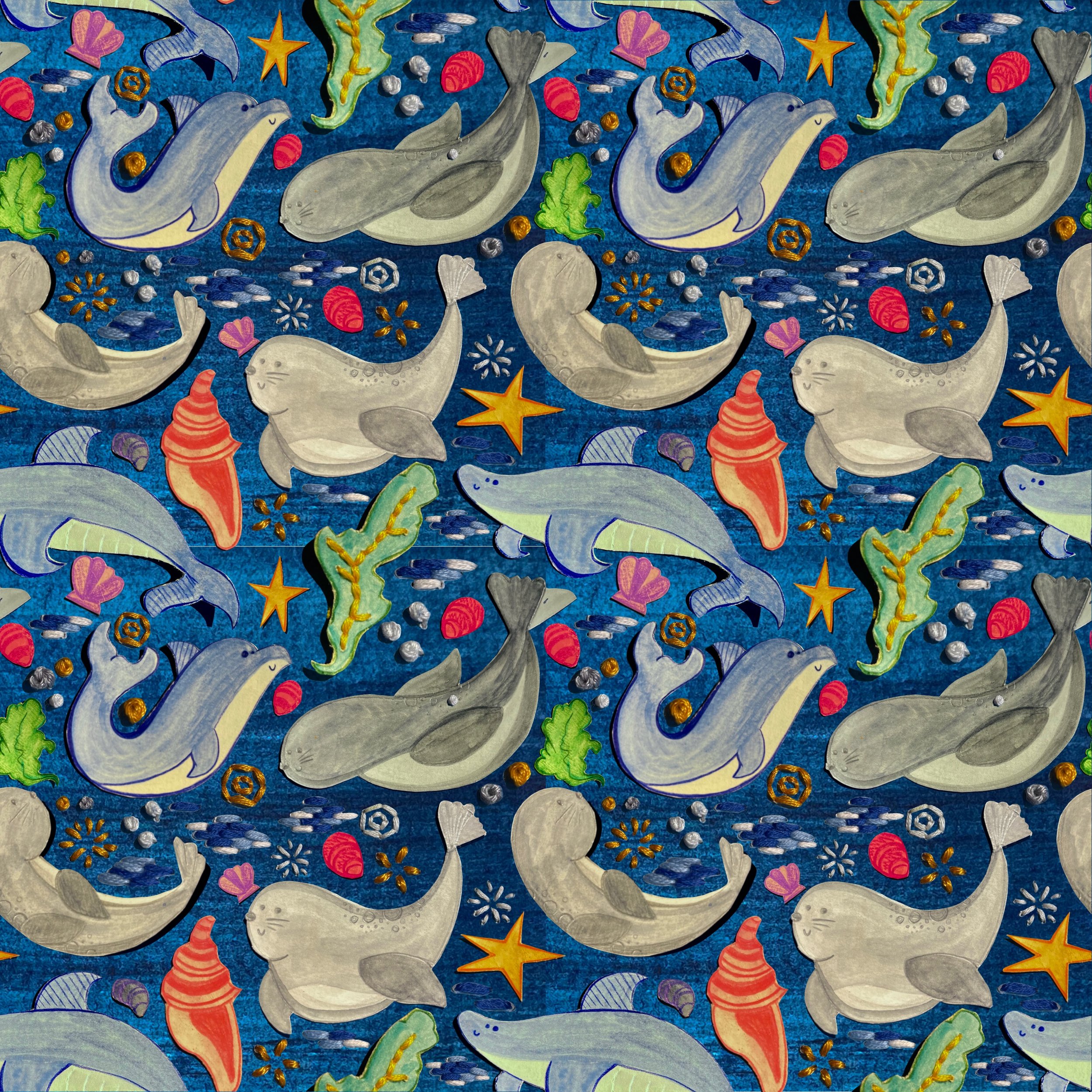 Coastal Wildlife Pattern