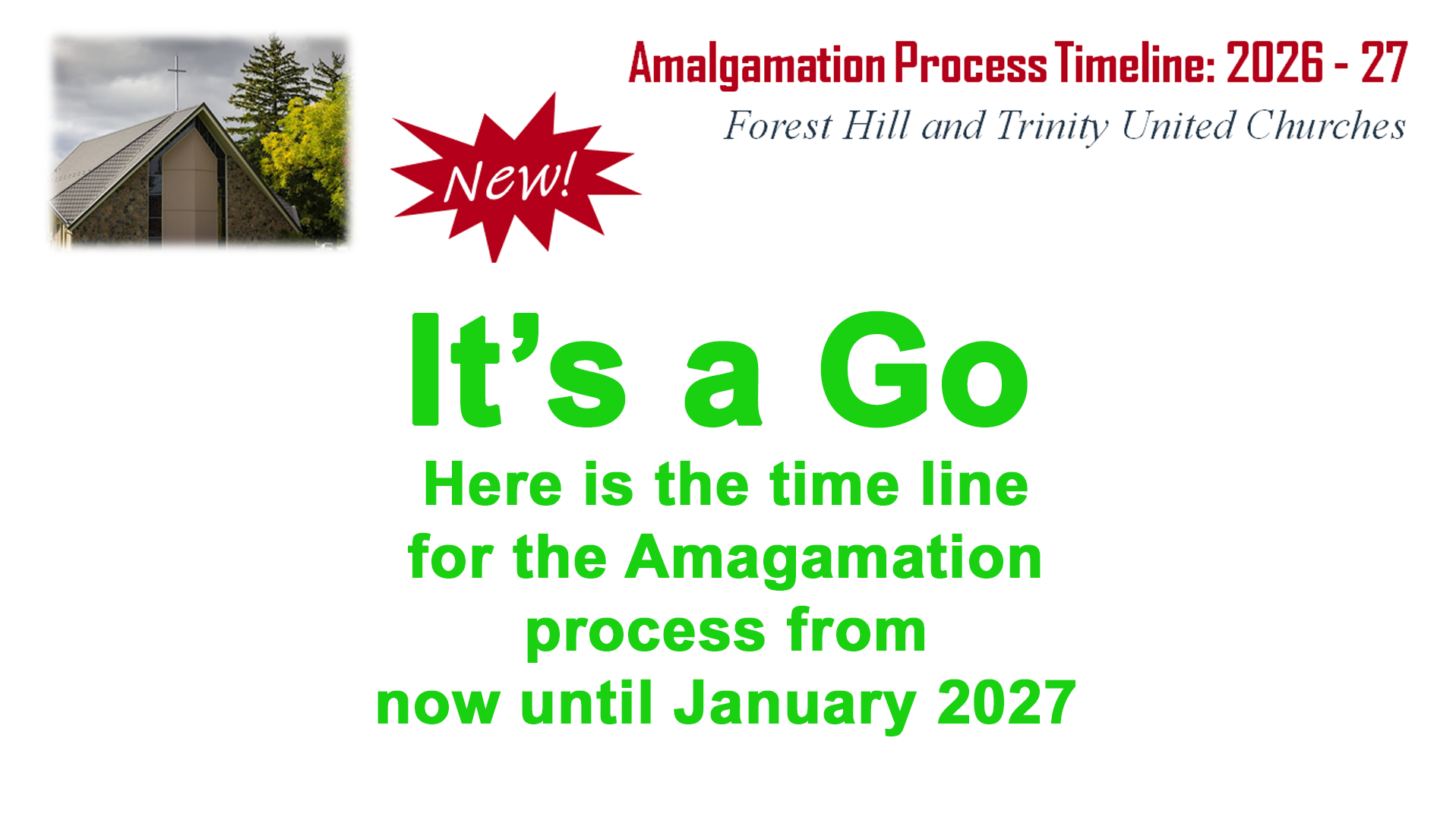 Amalgamation Process Timeline
