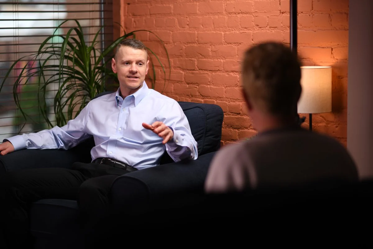 William Schultz counseling a client