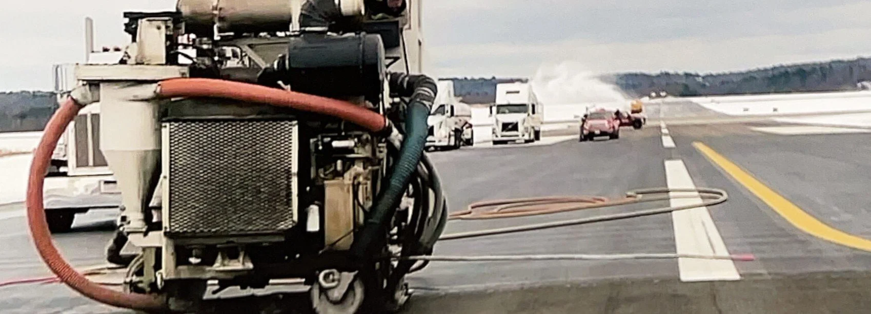 Runway grooving to restore runway friction