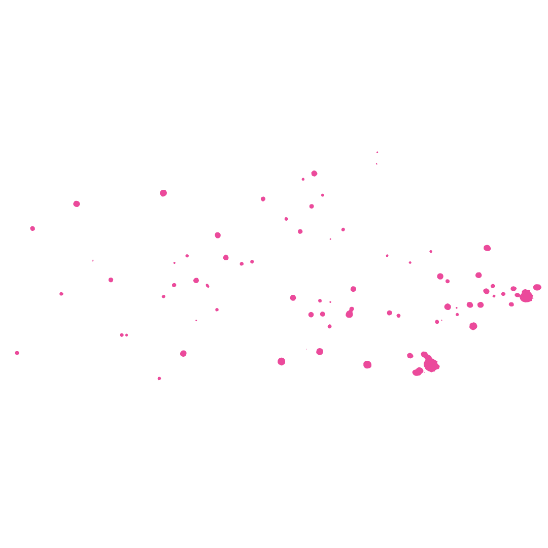 Scatter plot with pink dots on a black background.