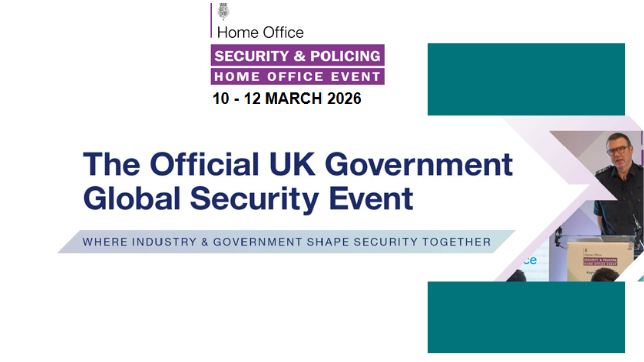 Banner displaying title and logo for Home Office event