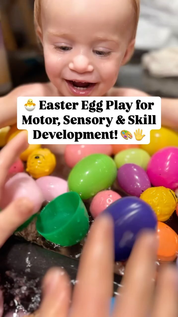 π£ Easter Egg Play for Motor & Learning Skills! π¨ποΈ
Easter eggs aren’t just for hunts—they’re an amazing tool for building bilateral coordination, sorting skills, and sensory play at home! Try these fun activities, OT recomme