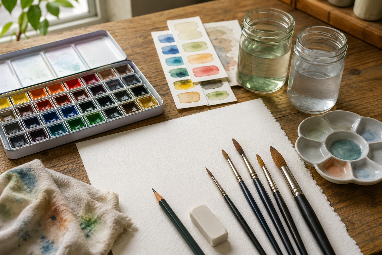 Materials d’aquarel·la per a principiants