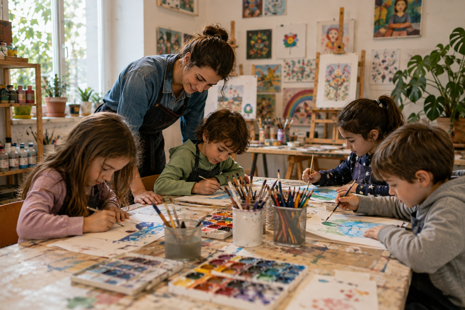 Taller d'art per a nens a Canet de Mar
