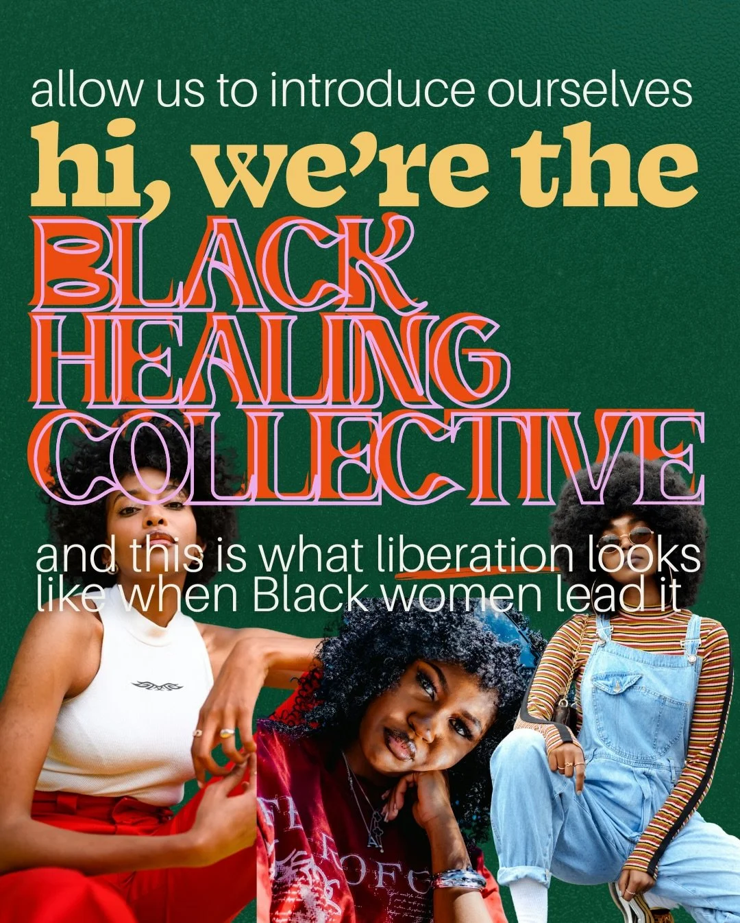 hi, we&rsquo;re the Black healing collective &mdash; an abolitionist sanctuary where care is the standard, not the exception. born from lived experience and sustained by community, we create pathways for Black women and femmes to access therapy, rent