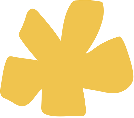 Simplified yellow flower shape.