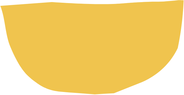 An abstract yellow half-moon shape.
