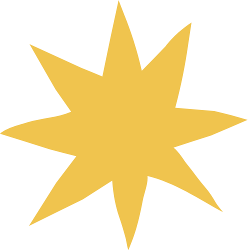 Gold starburst shape with sharp, uneven points against a transparent background.