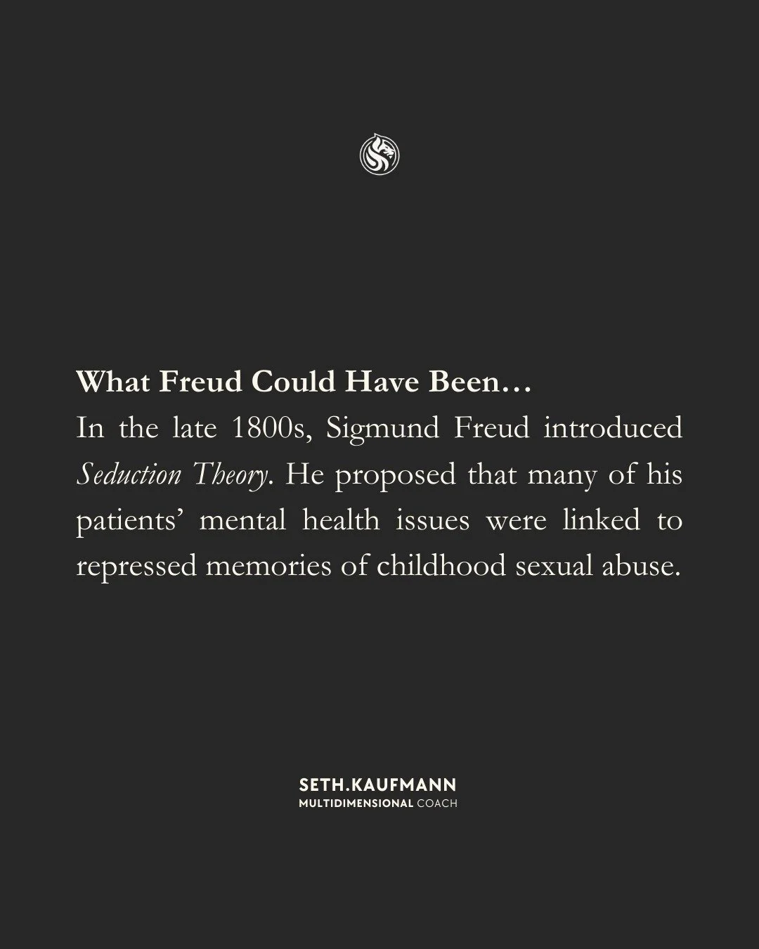 The story of Freud and his Seduction Theory reveals a profound truth about how societal and cultural pressures can shape the course of history and human understanding. Freud was on the brink of uncovering the real impact of childhood trauma, but the 