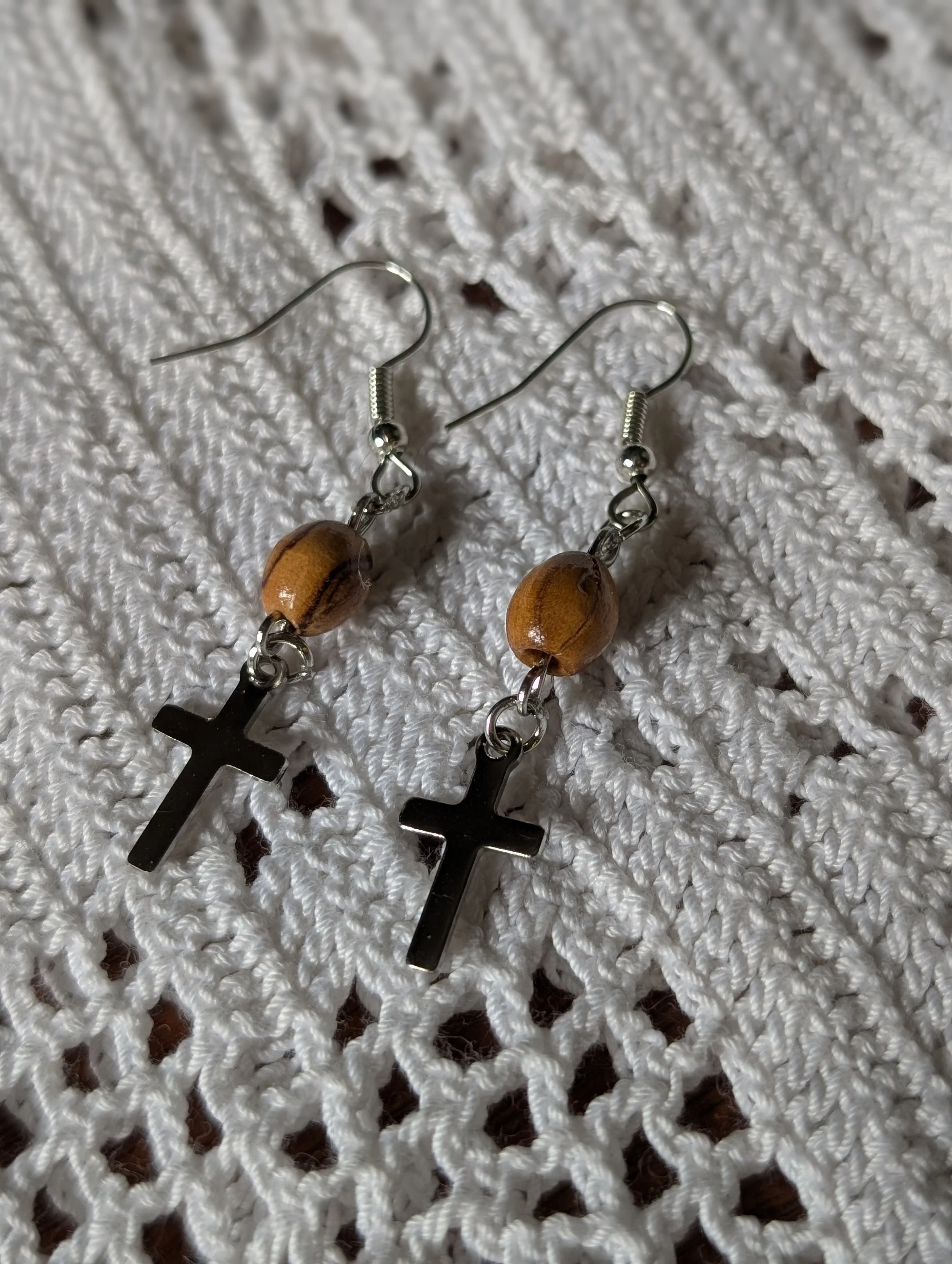cross with Bethlehem bead earrings.jpg