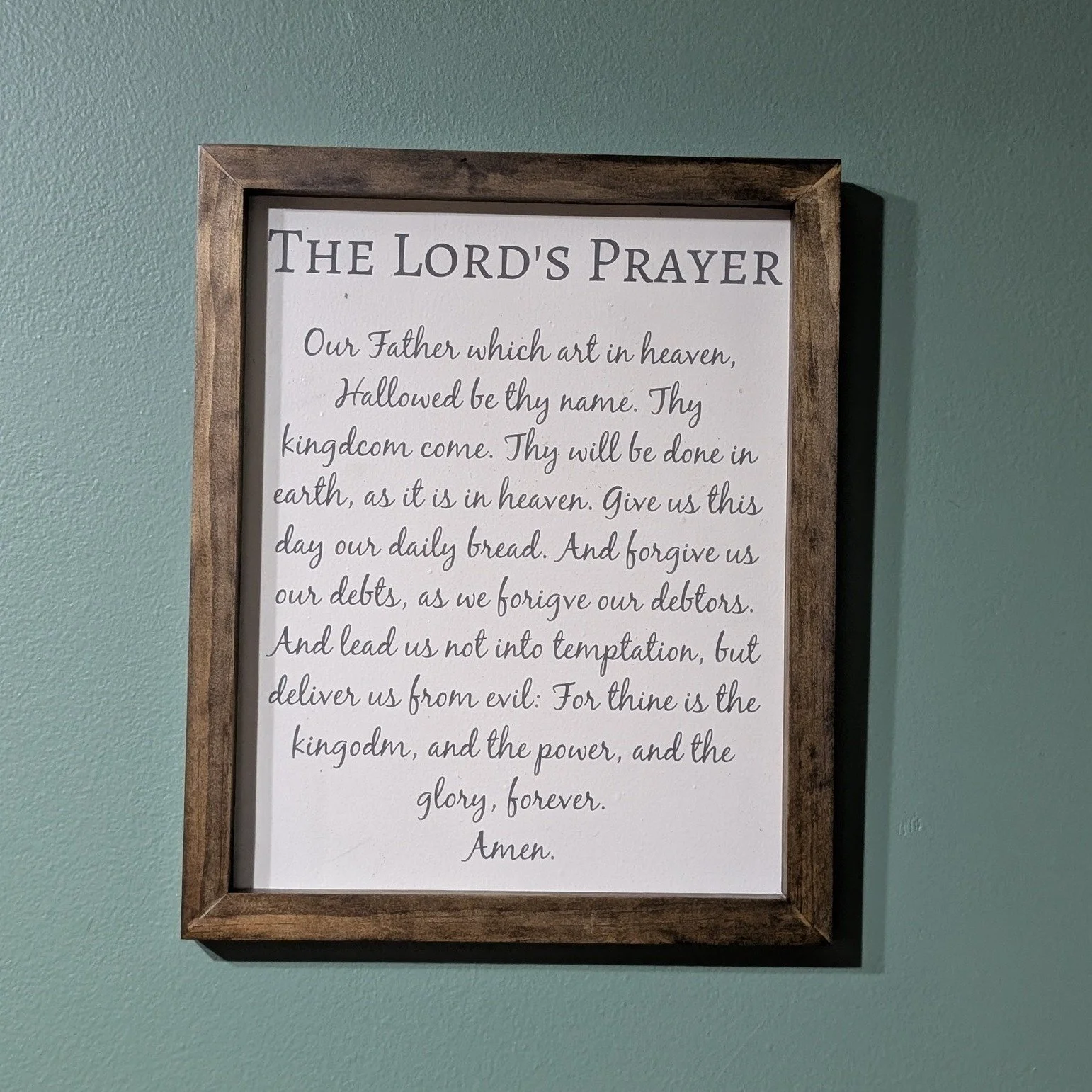It's time to start thinking about Christmas gifts! I know itay feel early, but gosh it feels so good when that can be checked off of my list. To help you start, go ahead and order one of our The Lord&rsquo;s Prayer displays. It's a beautiful reminder