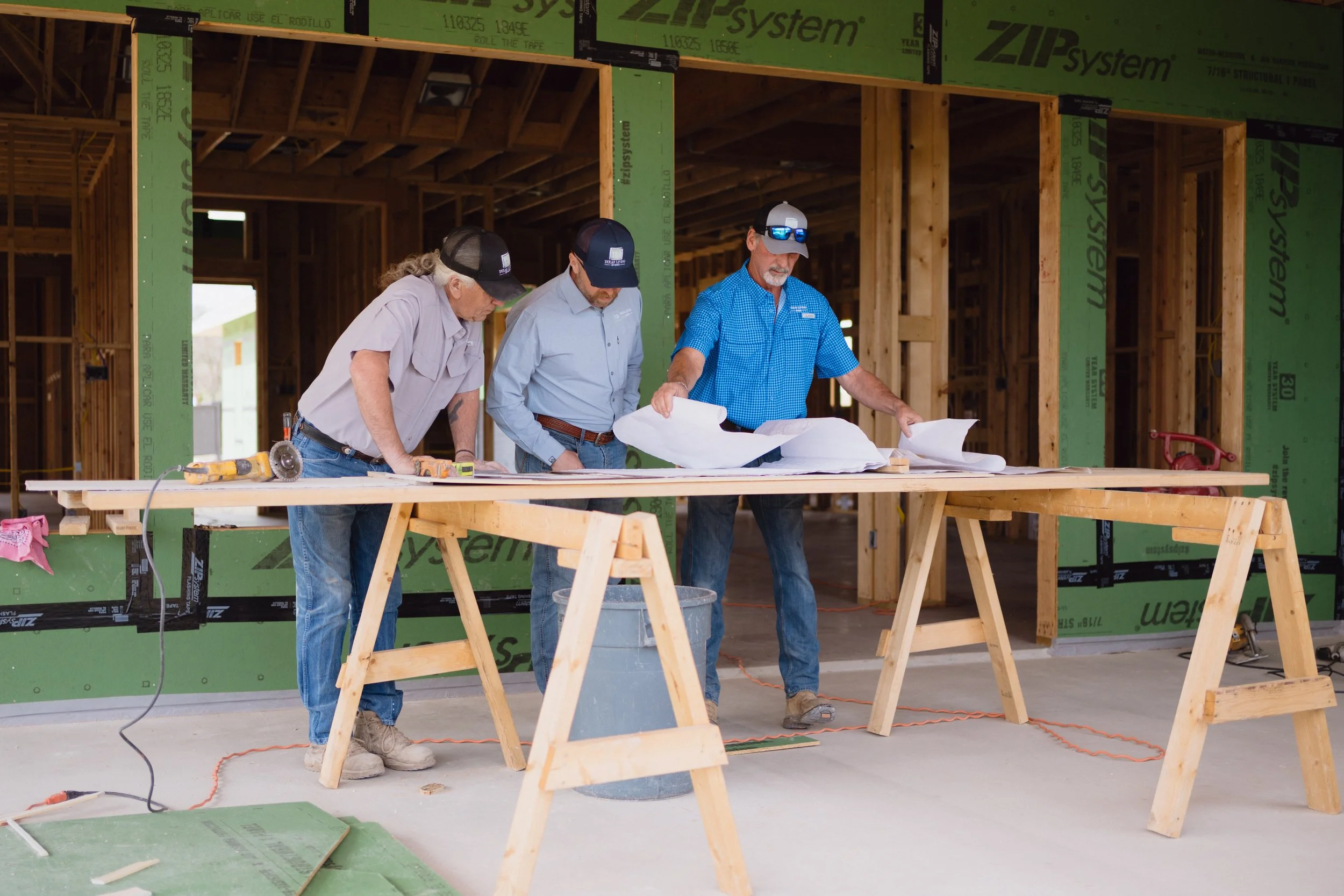 Texas Living Homes exterior construction near Fredericksburg, TX
