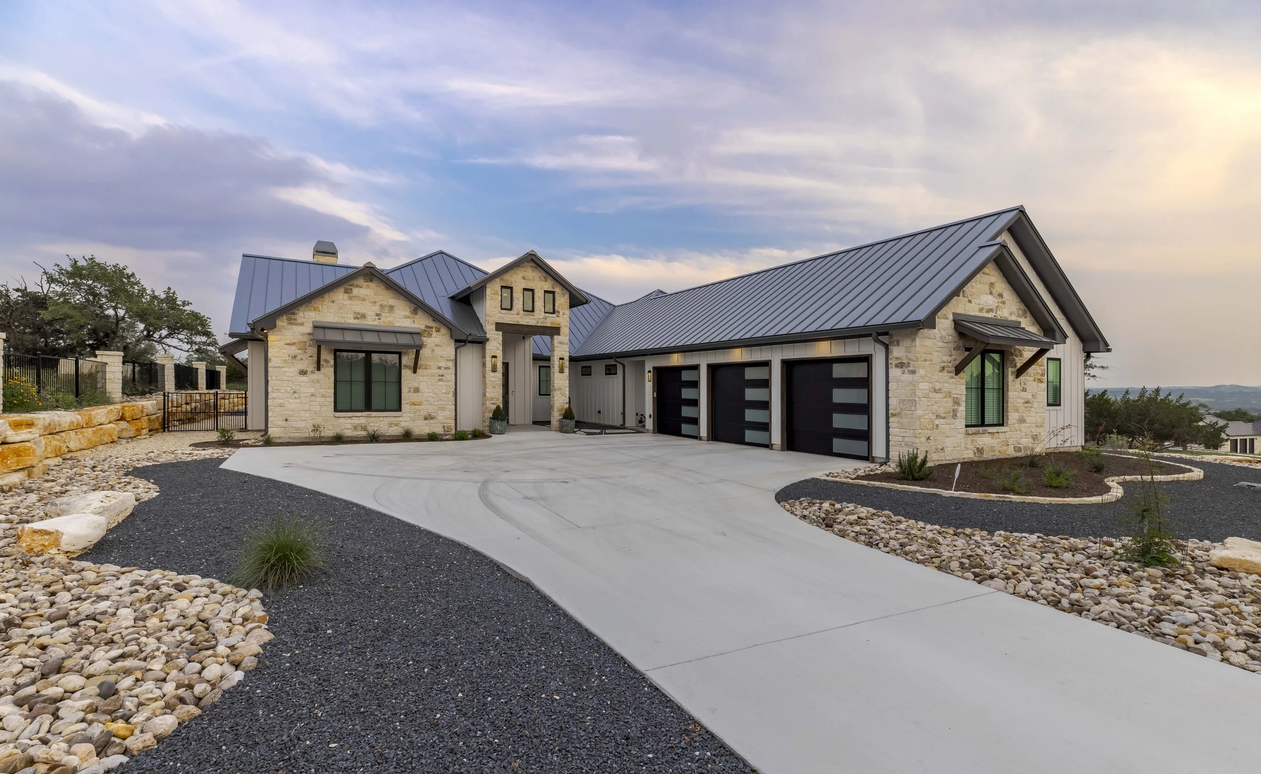 Custom home designed and constructed by custom home builders Texas Living Homes in Fredericksburg, Texas and Kerrville, Texas