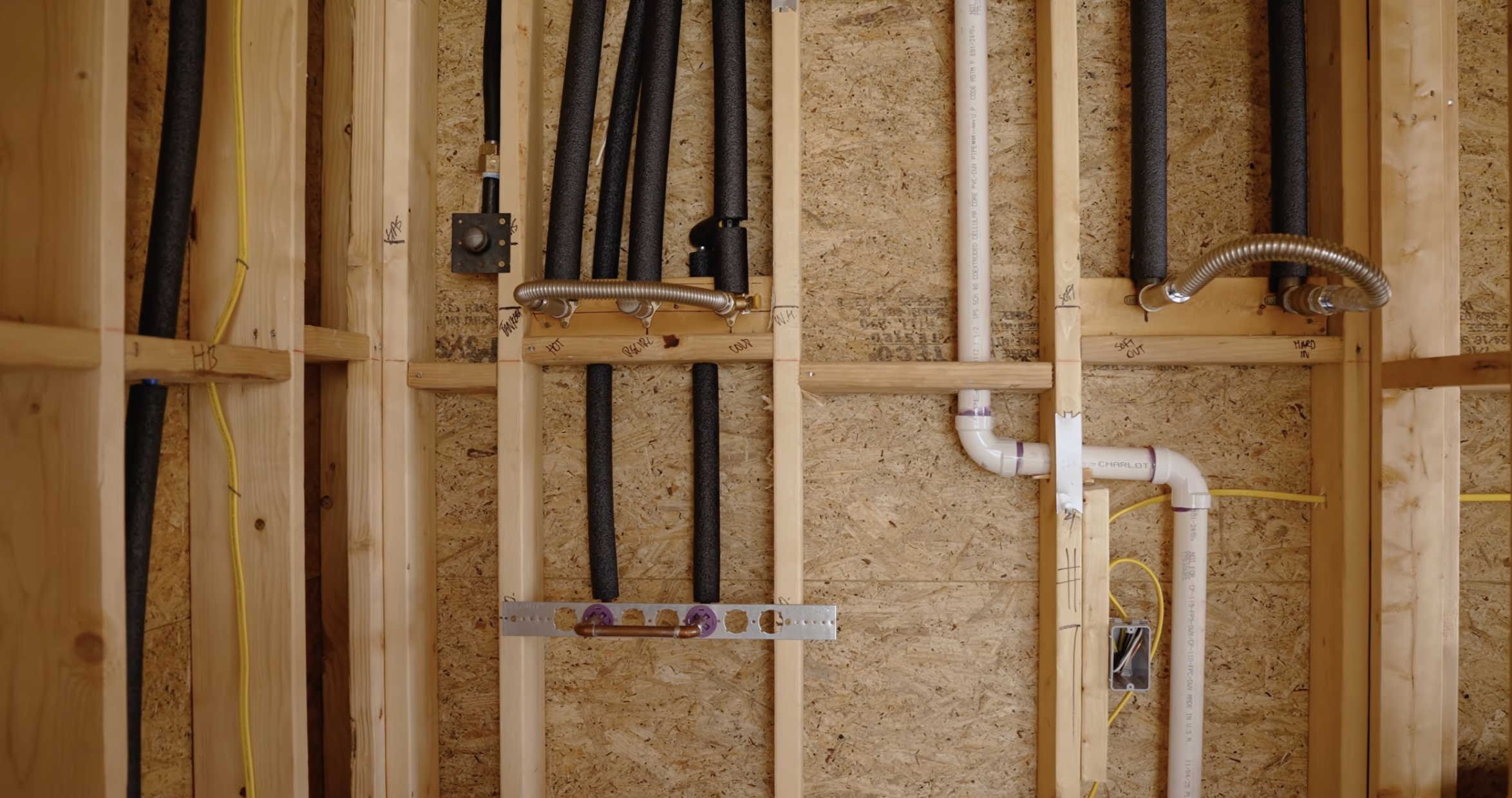 Gas line setup for propane or natural gas by Texas Living Homes custom home builder in the Texas Hill Country