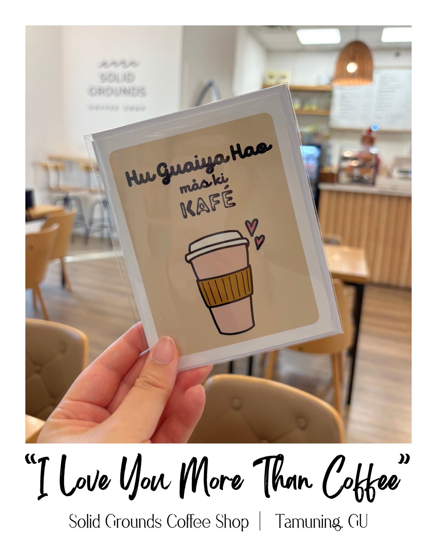 Un d&aring;ngkulu na Si Yu&rsquo;us Ma&rsquo;&aring;se @solidgroundscoffeeshop yan @camilleyquinata !!! S&eacute;n bun&iacute;tutu i metkao p&aring;'gu na S&aring;balu 😊🌺 Ya in gef agradesi todus hamyu ni manm&aring;ttu gi tendan-m&aring;mi 🙏🏼🥹 