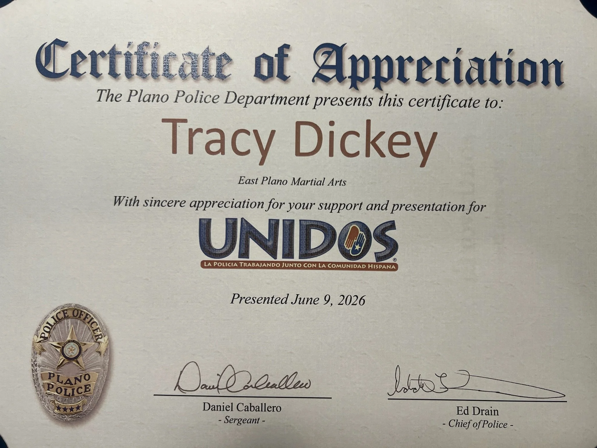 Plano Police Department Partner Affiliate - June 2026