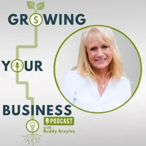 Growing Your Business Podcast with Buddy Broyles in black and green text