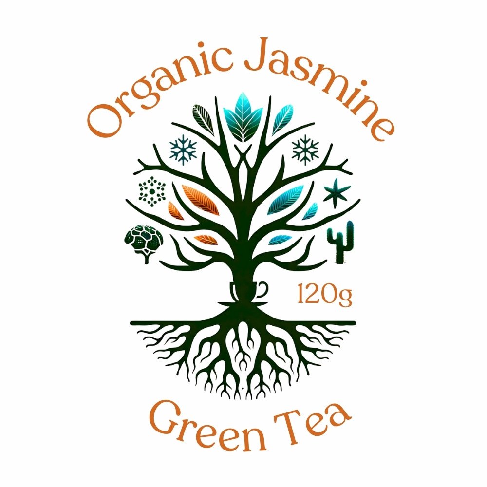 Jasmine Green Tea Loose Leaf Tea Caddie Sticker