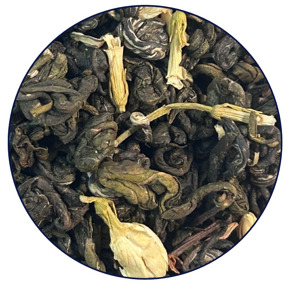 Jasmine Green Tea Loose Leaf Tea Close Up