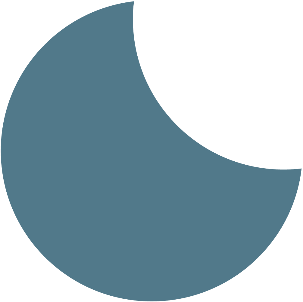 Blue Cut Glass Crescent Shape