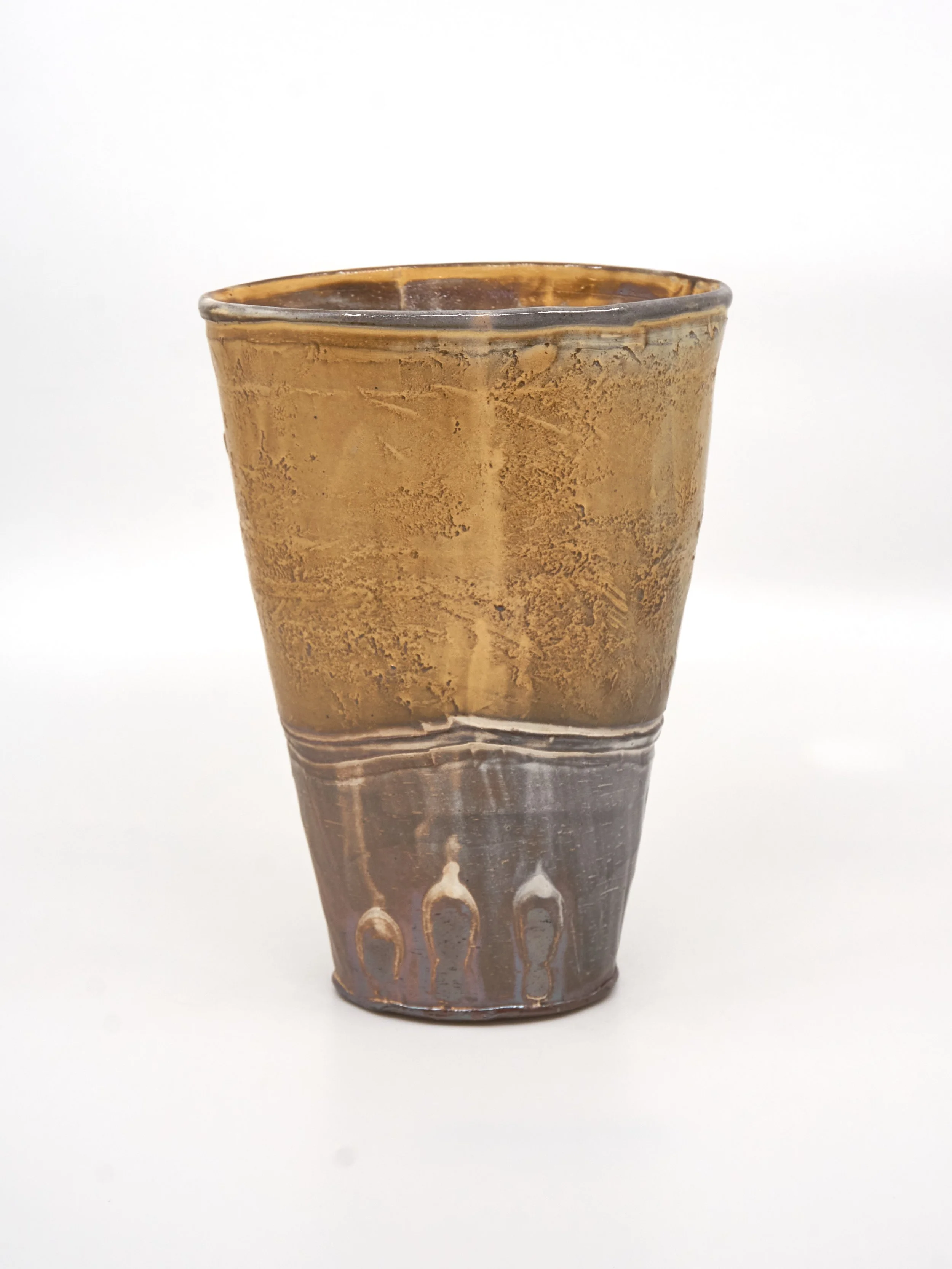 Ochre Oval Vase