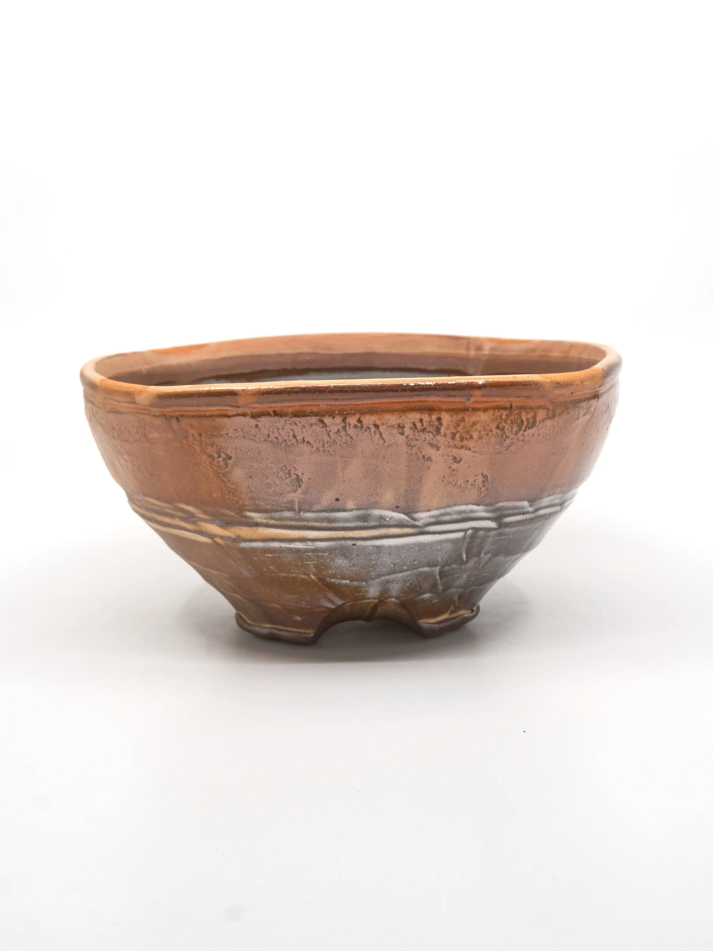 Footed Soup Bowl in Salmon