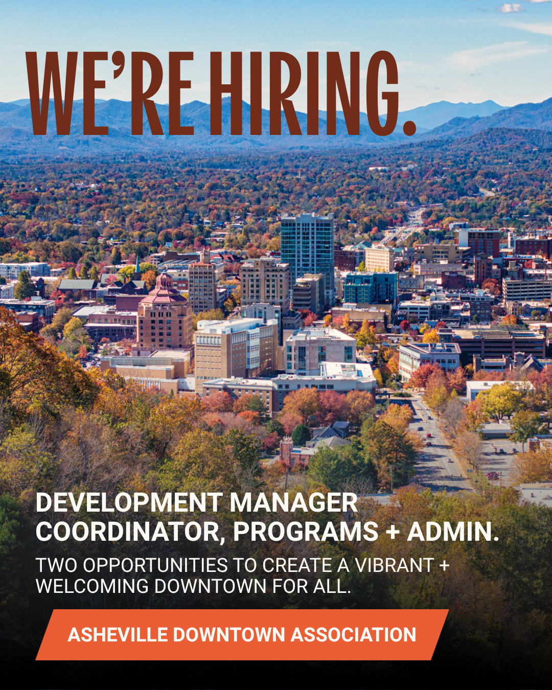 Now Hiring: Development Manager + Coordinator, Programs + Administration