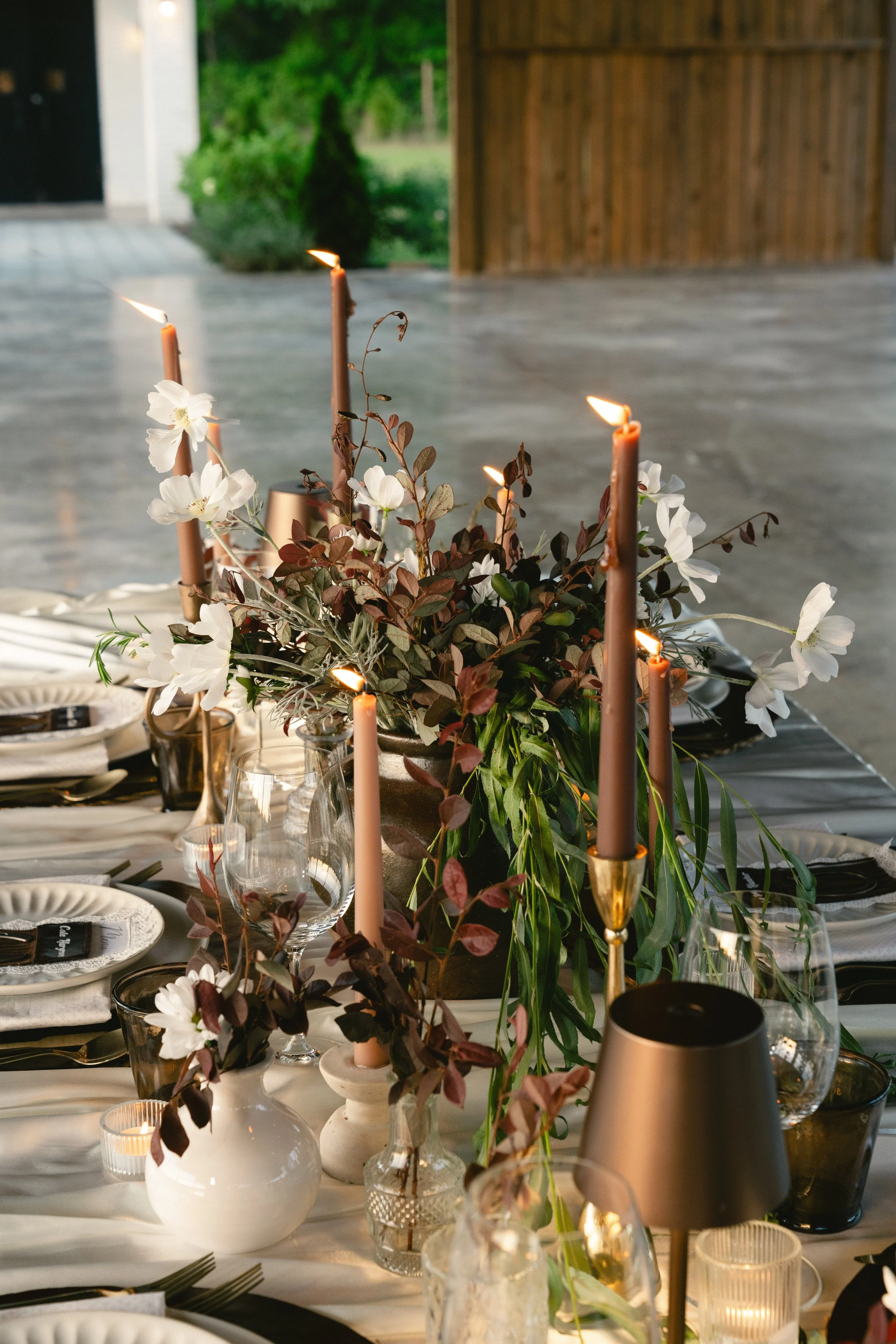candlelit reception under pavilion suenos casa jk nc wedding venue