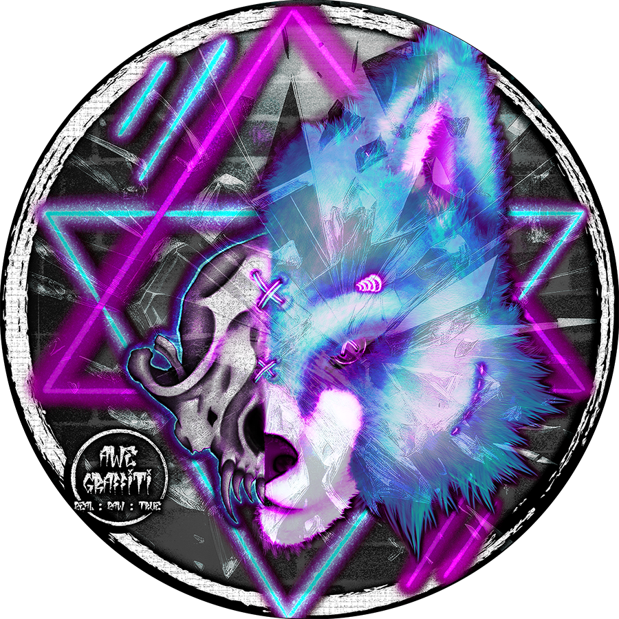 Fox Skull Split (Blue Pink).png