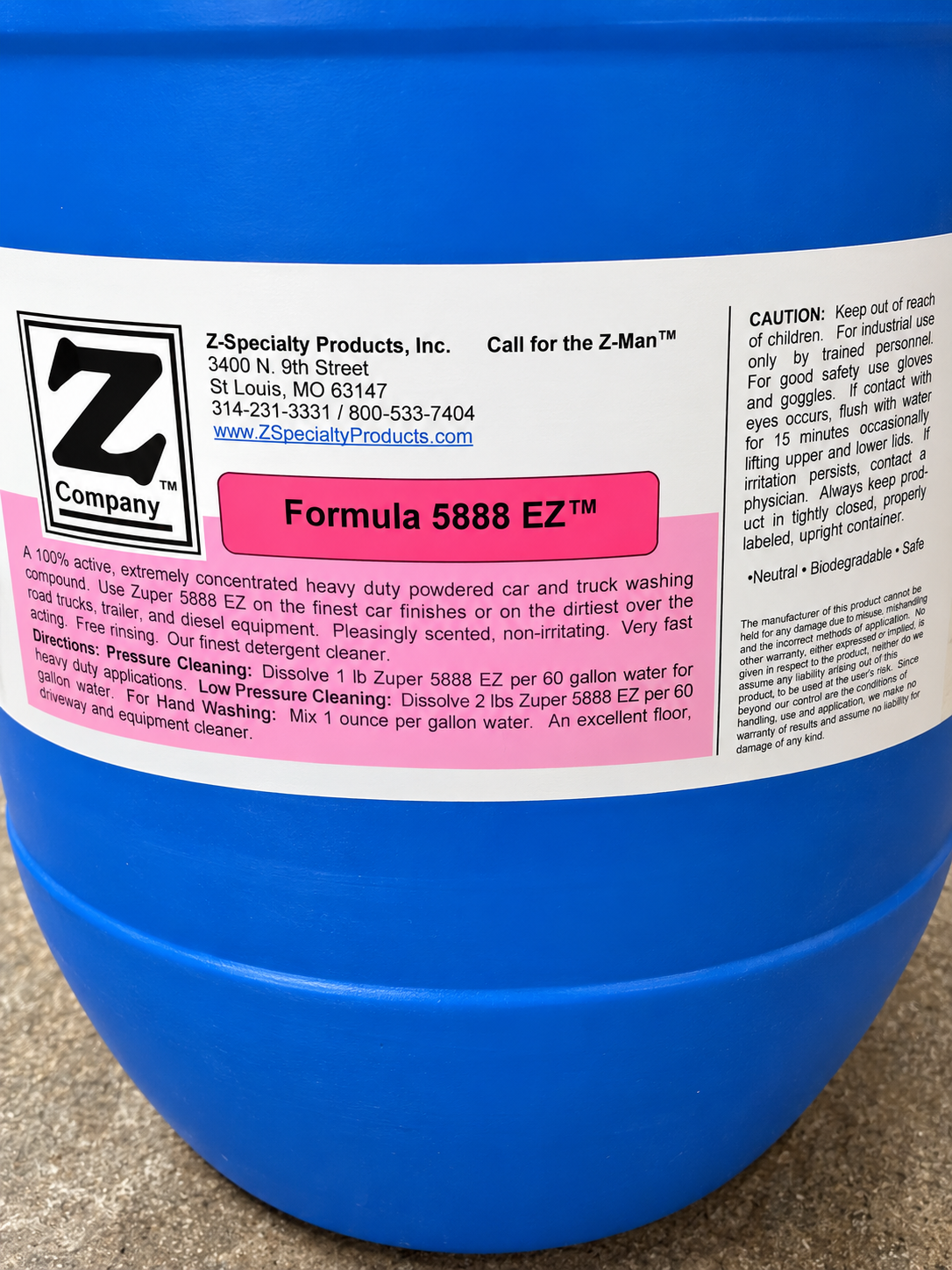 Formula 5888 Powdered Vehicle Wash — 100% Active, Neutral Concentrate