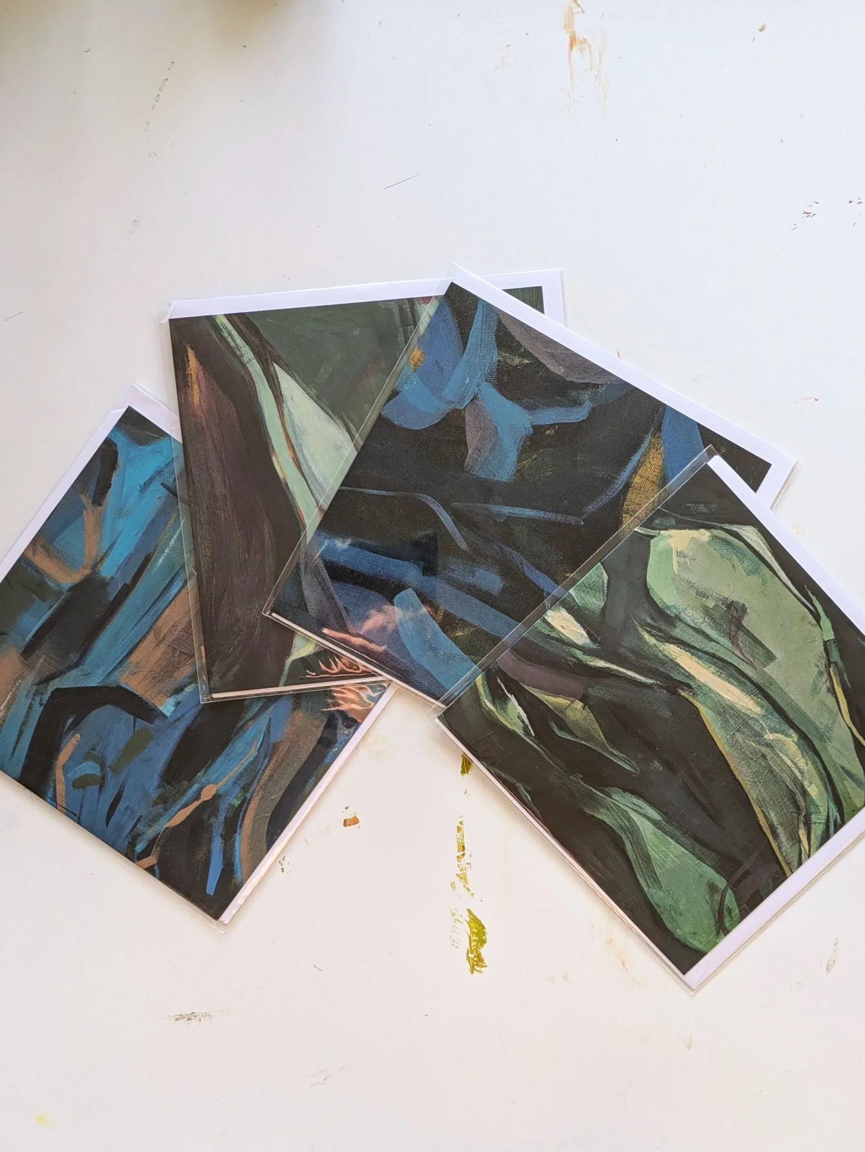 Set of Abstract Painting Cards