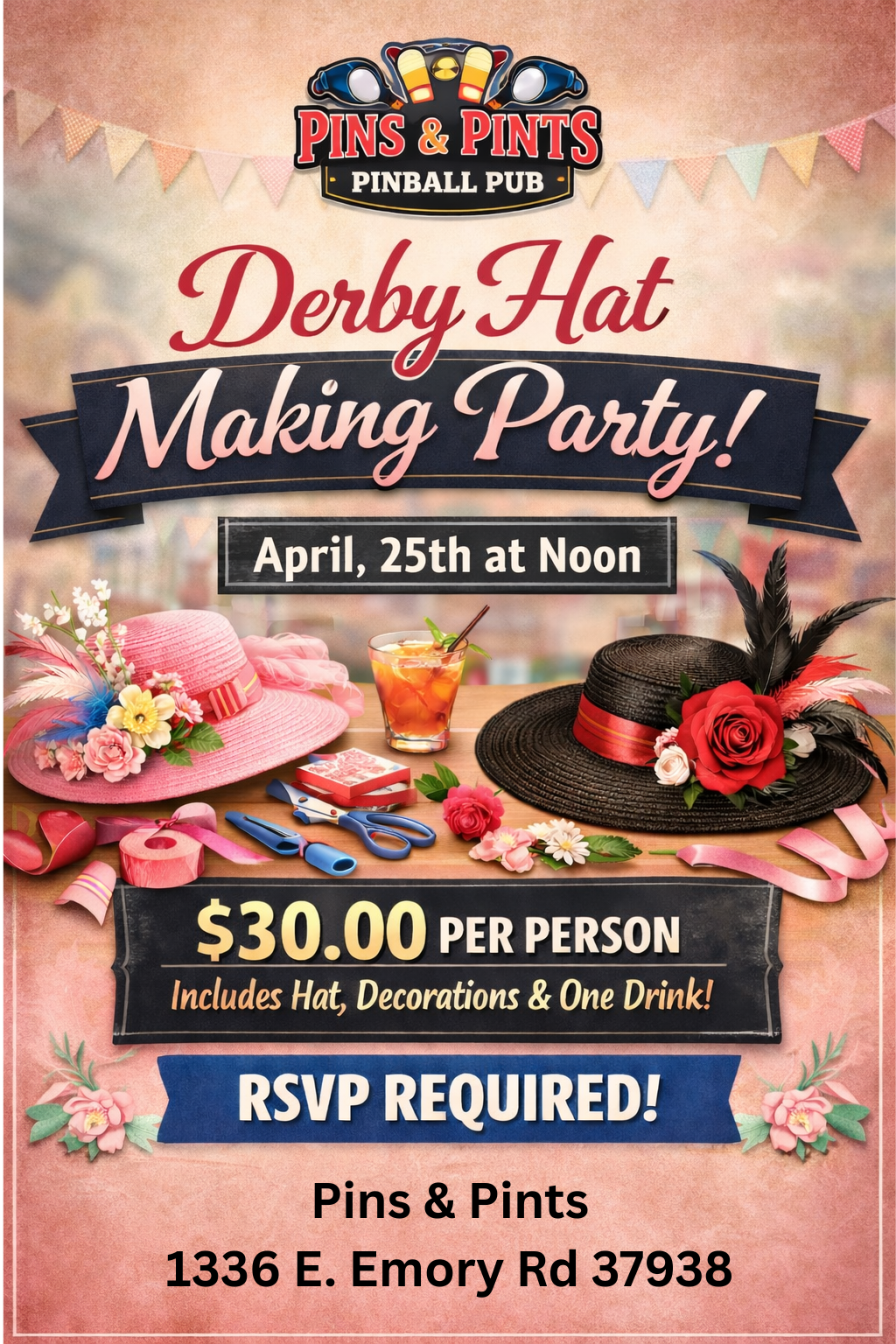 Derby Hat Making Party