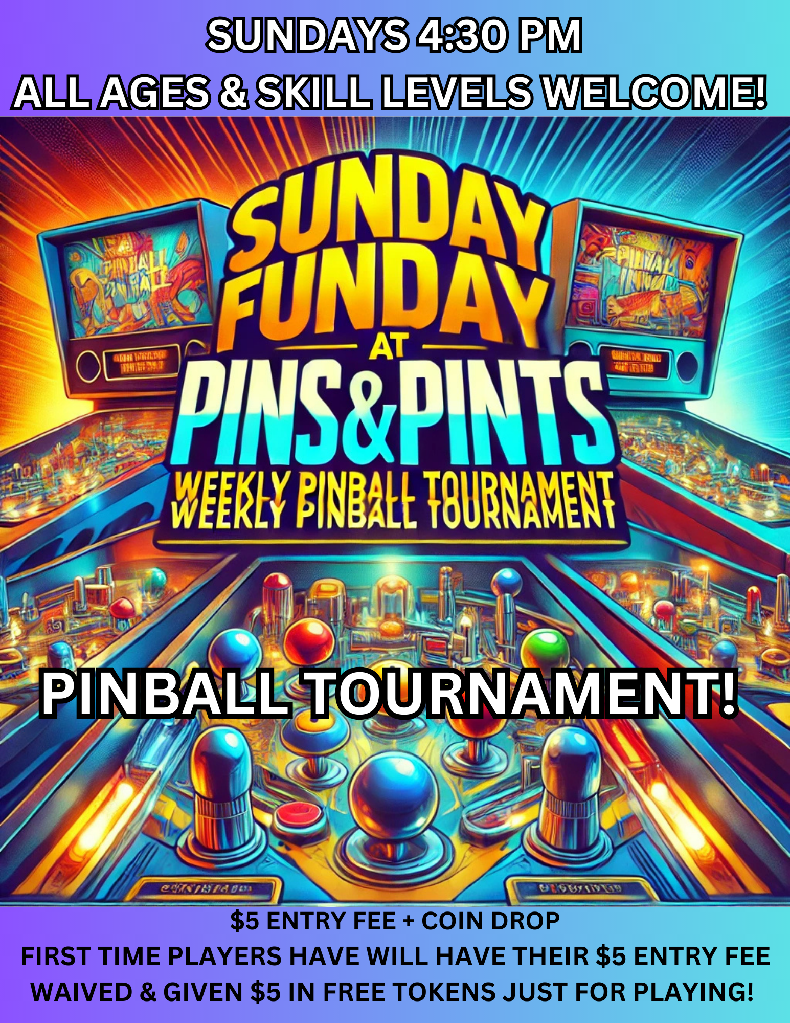 Sunday Funday Pinball Tournament