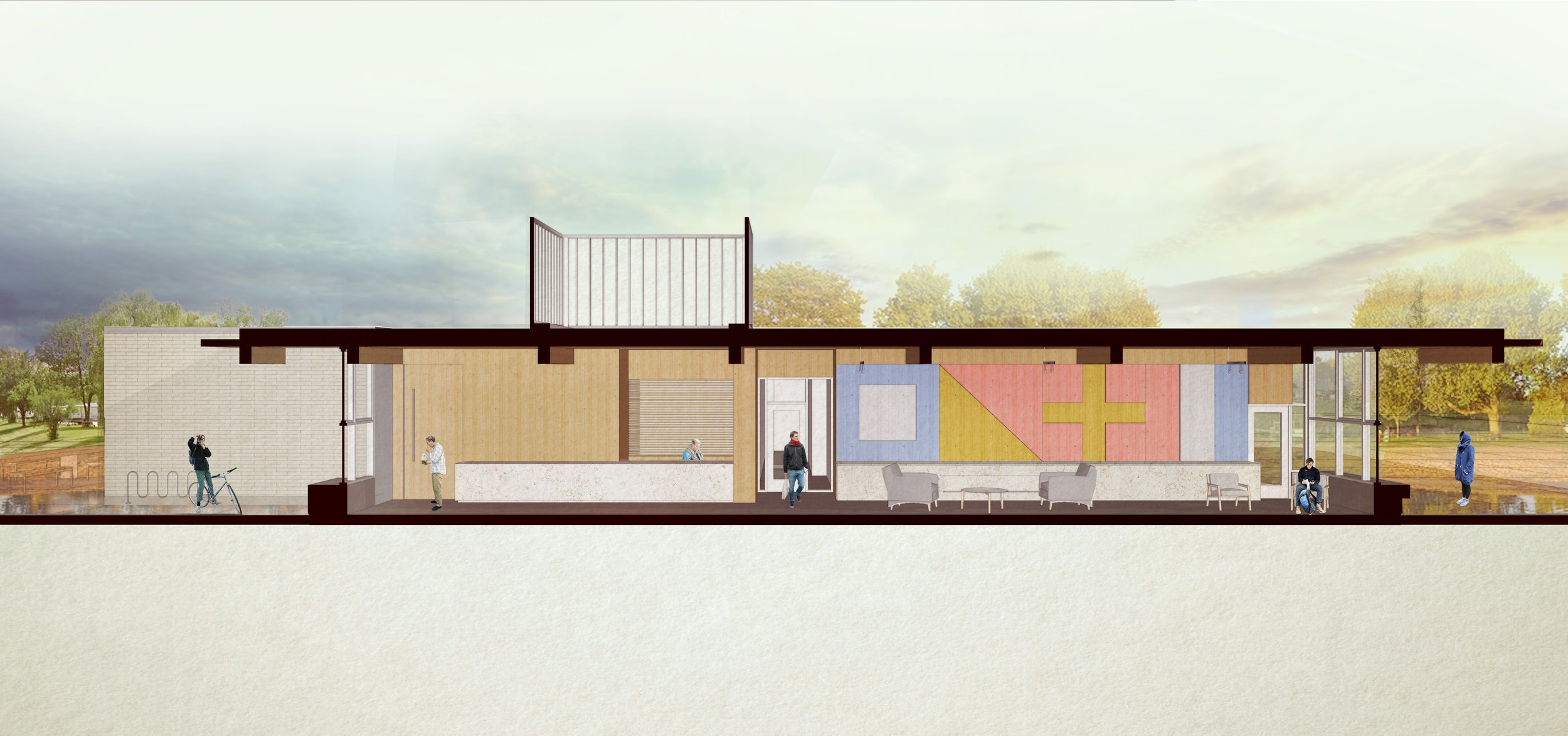 Orillia Waterfront Center Render Side View