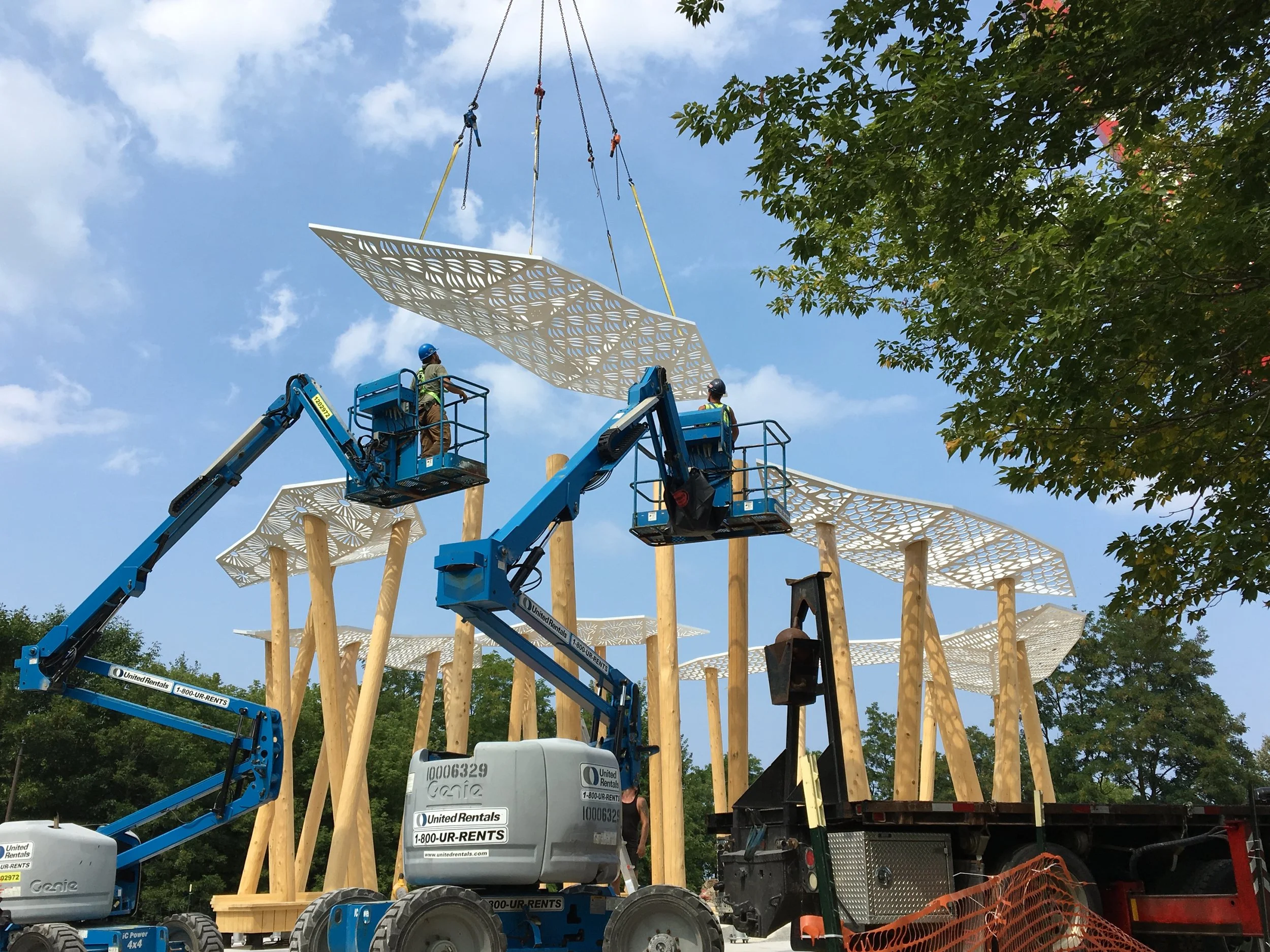 Awen' Gathering Place Canopy Construction