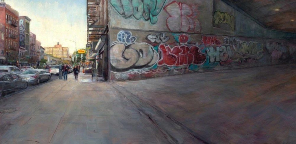 Sidewalk With Graffiti
