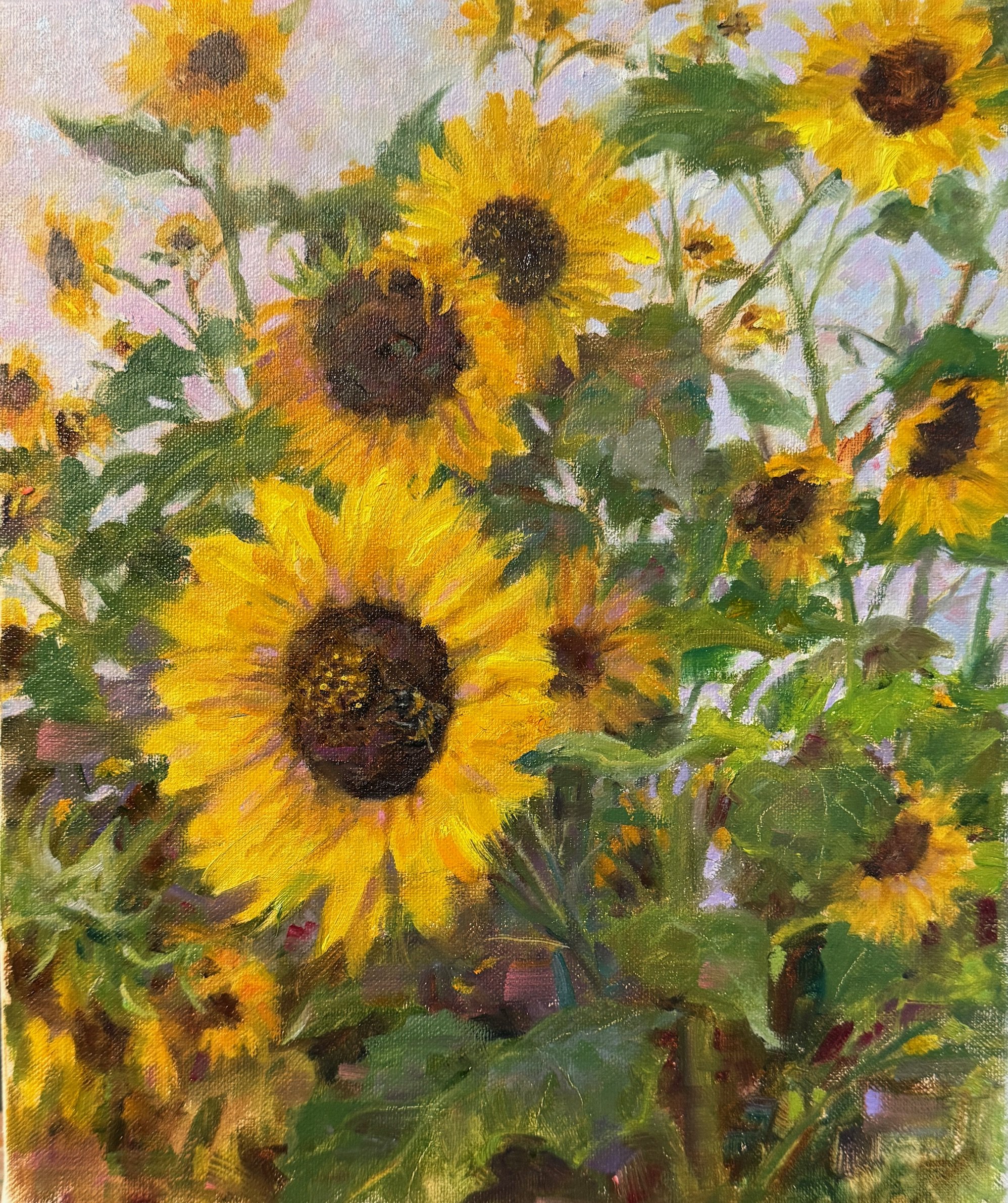 Sunflowers and Bees