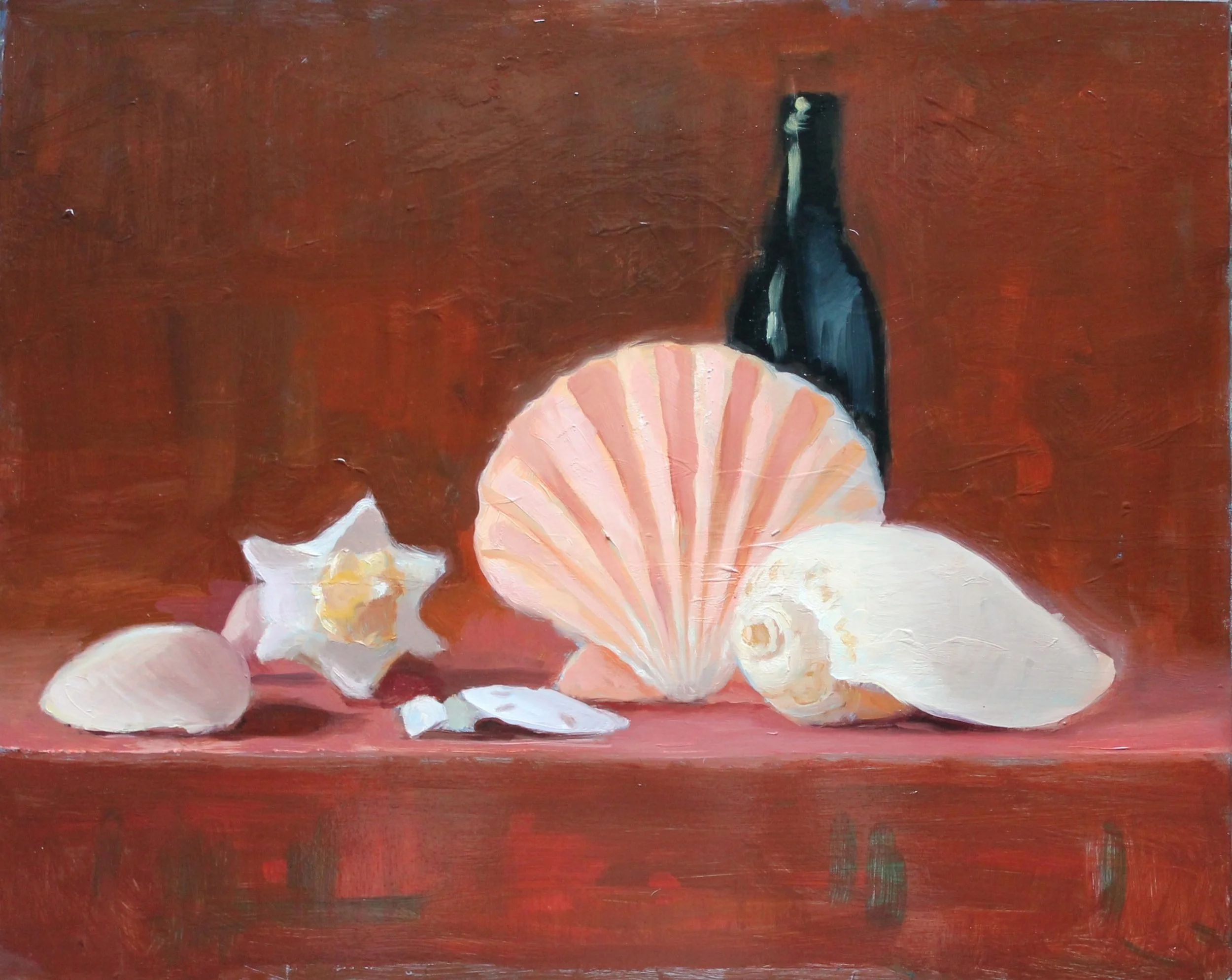 seashells-on-red-16x20 -Oil.jpg