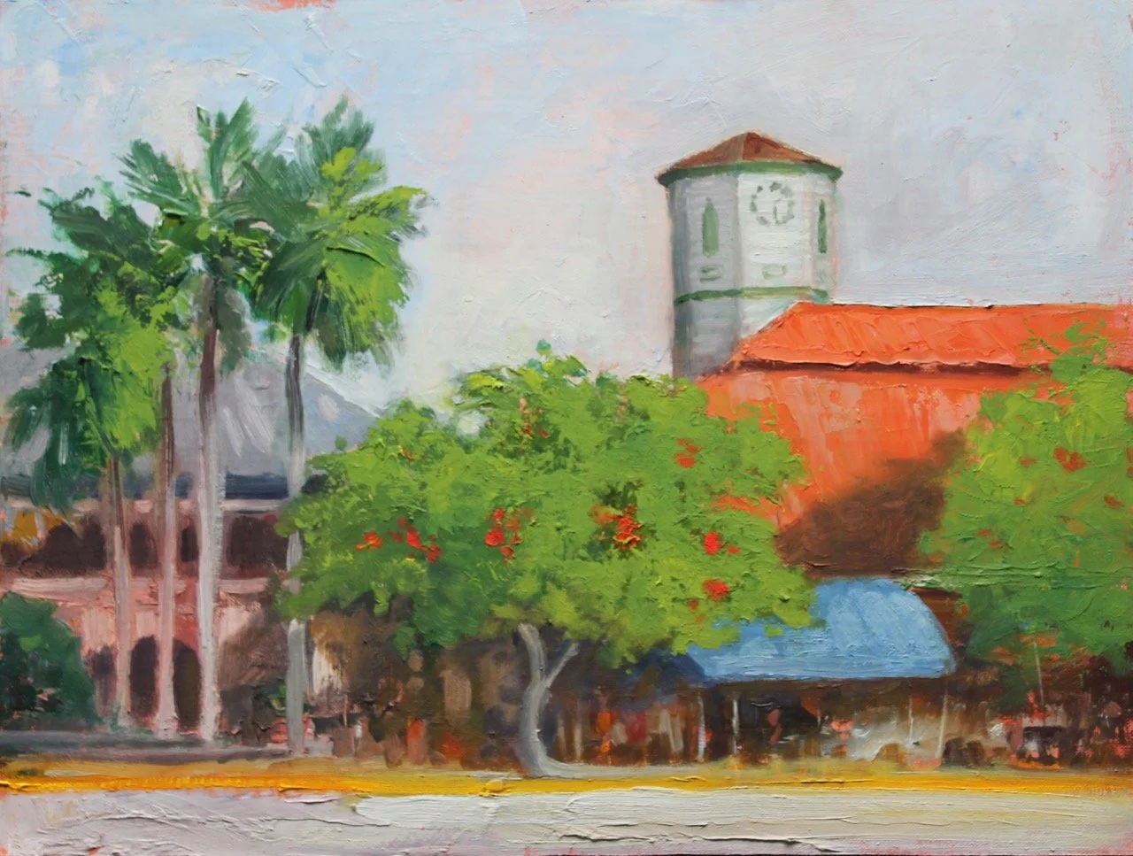 Albert George Market Falmouth Jamaica 12X16 Oil.jpg