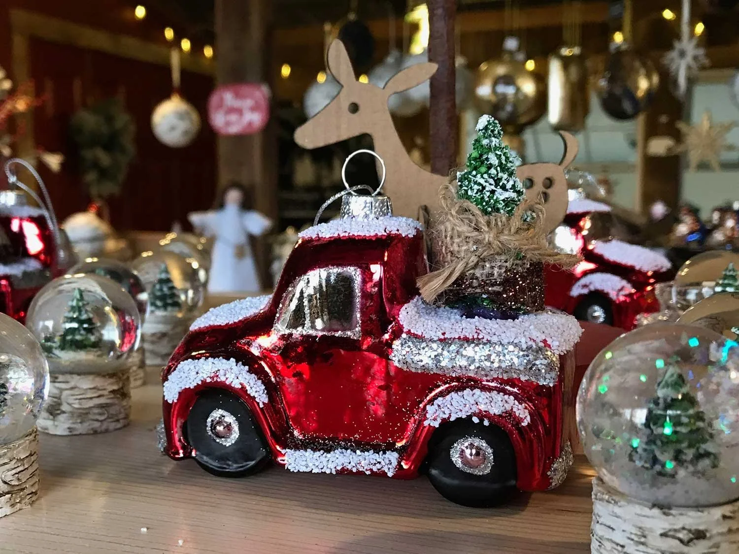 Christmas Shop with ornaments