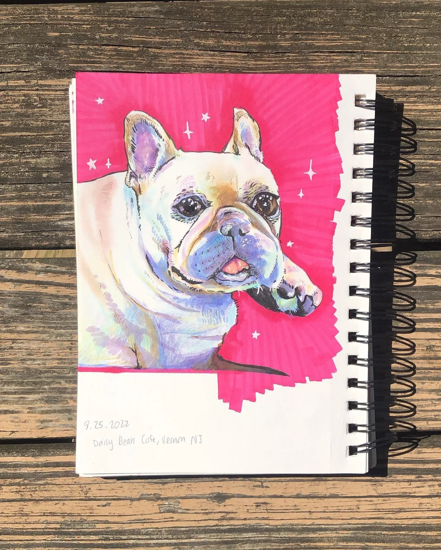 Actually met the queen bean herself yesterday. After she let me take a few pictures of her, she hopped down and surveilled the premises while I attempted to recreate her cuteness. 10/10 bean
.
.
#localartist #puglife #petportrait