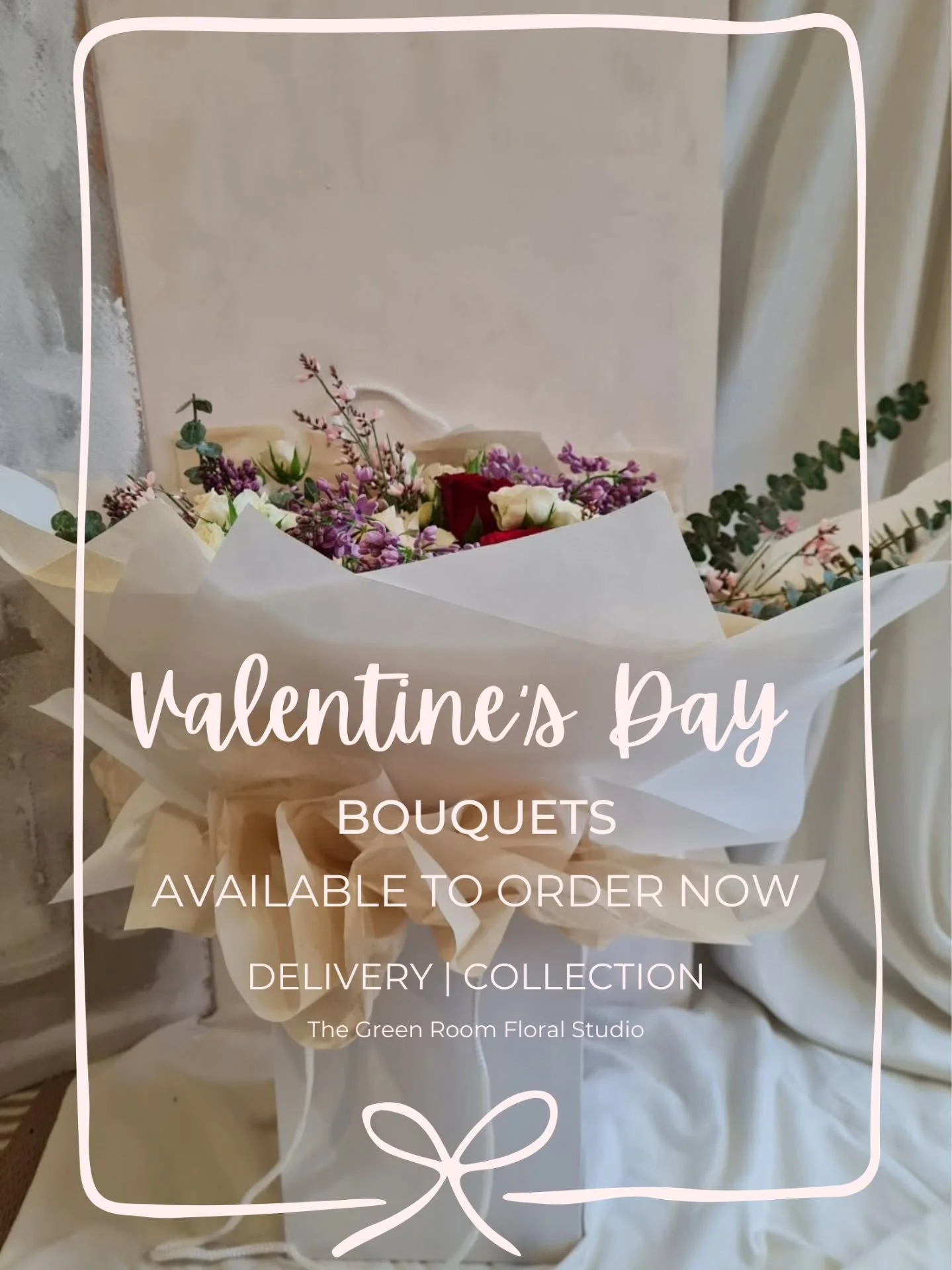 Romance isn't dead.

Political morals? Accountability? Integrity? 
long gone. But romance, still alive.

Buy the flowers, preferably from me.

Before order cut off on Wednesday 11th.