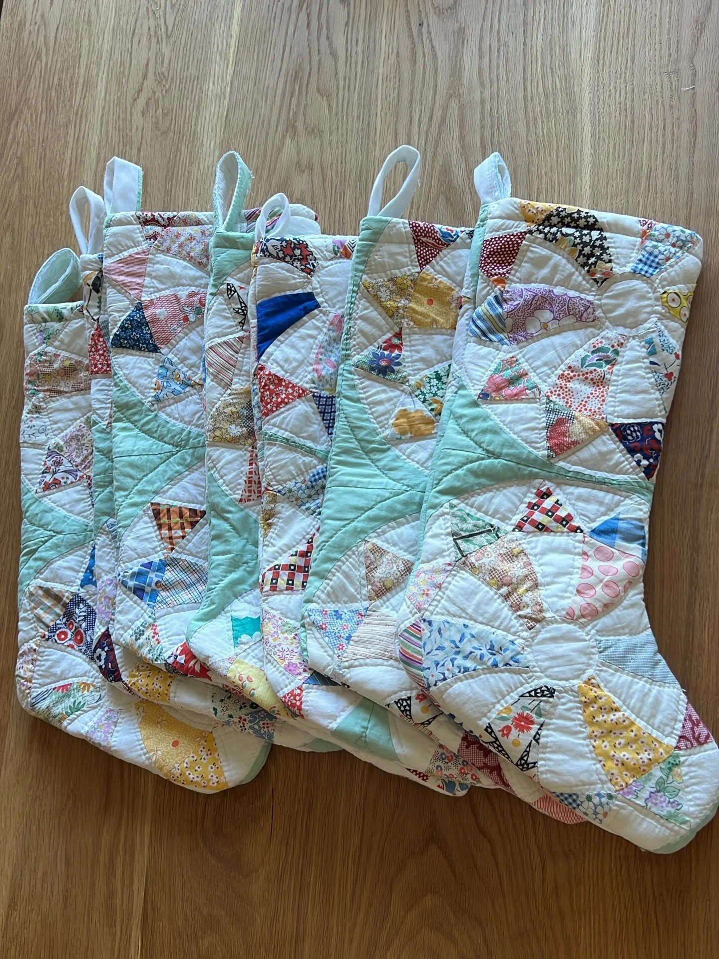 St.Nick told us he&rsquo;s only filling cute heirloom quilted stockings this year.🎄

Be sure to grab yours at the @winterhavenfarmersmarket this Saturday. 

Limited stock available.